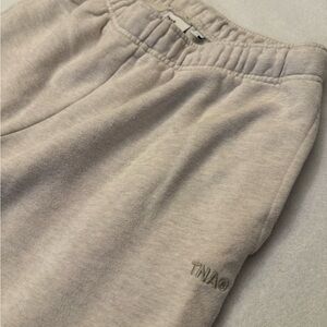 Tna Aritzia Sweat fleece Cozy Fleece Mega Fit Sweatpants White Women’s Size XS
